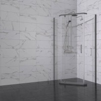 Душевой уголок Triton Дека -Графит 100x100, профиль вороненая сталь, стекло прозрачное