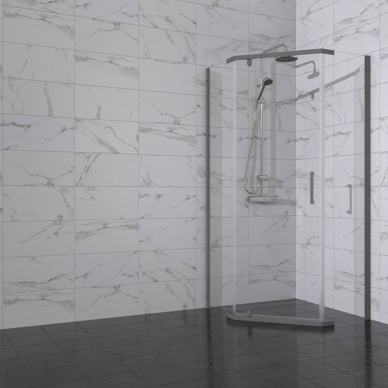 Душевой уголок Triton Дека -Графит 100x100, профиль вороненая сталь, стекло прозрачное