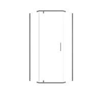 Душевой уголок Triton Дека -Графит 100x100, профиль вороненая сталь, стекло прозрачное