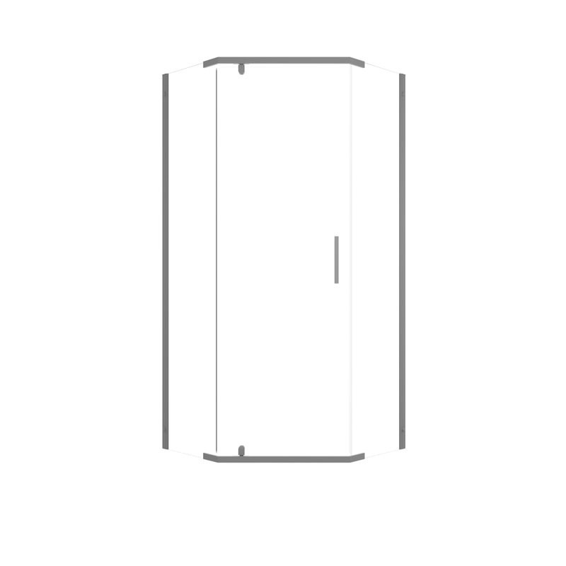 Душевой уголок Triton Дека -Графит 100x100, профиль вороненая сталь, стекло прозрачное