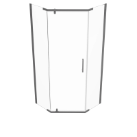 Душевой уголок Triton Дека -Графит 100x100, профиль вороненая сталь, стекло прозрачное