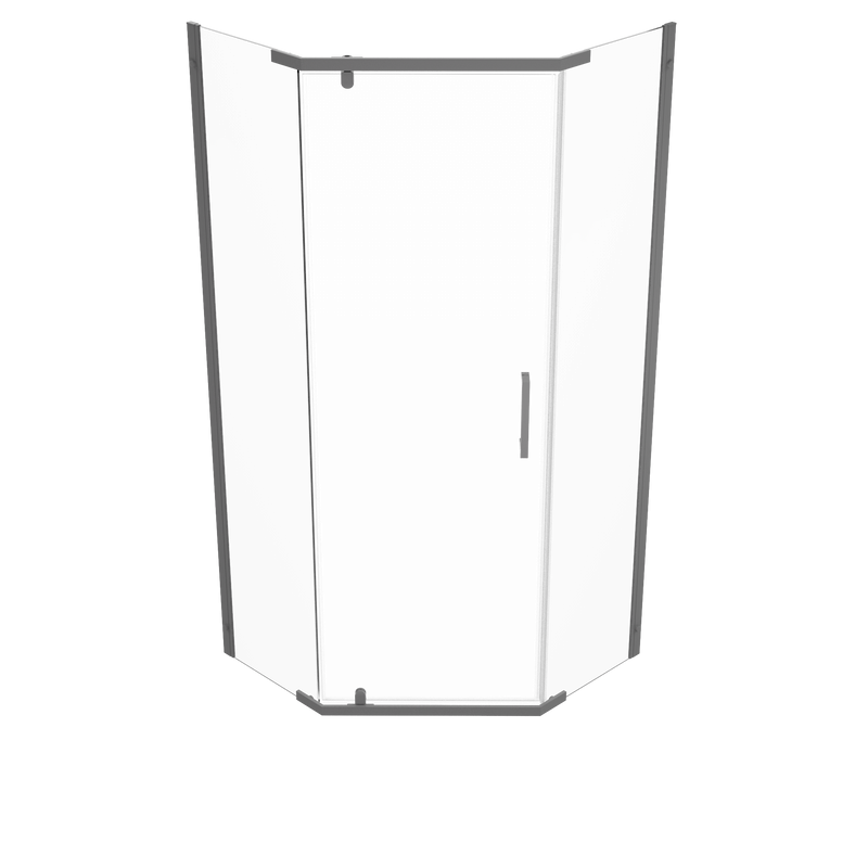 Душевой уголок Triton Дека -Графит 100x100, профиль вороненая сталь, стекло прозрачное