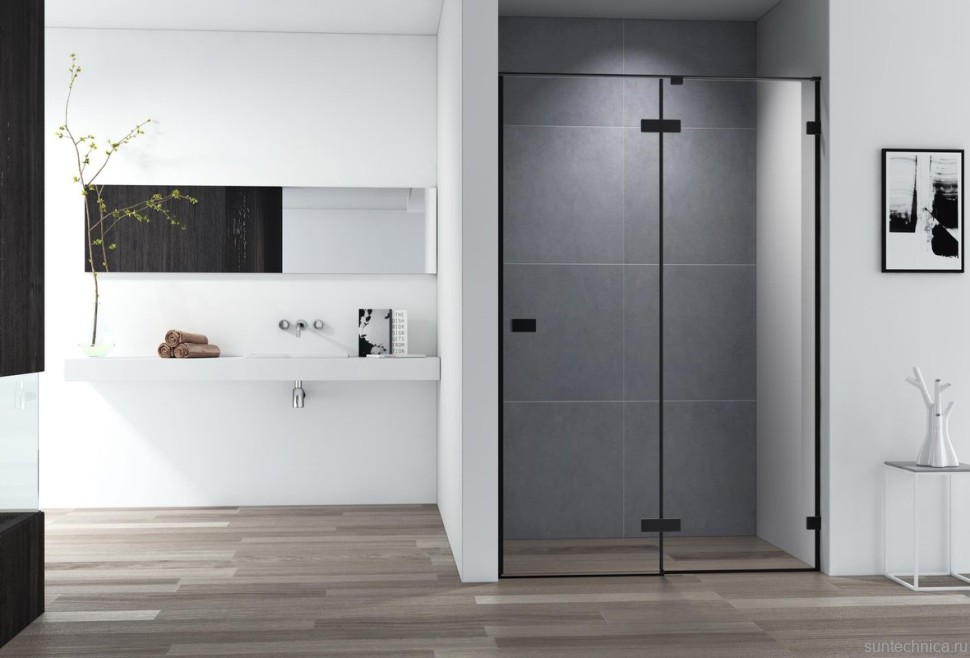 Душевая дверь в нишу Cezares Bellagio BELLAGIO-B-12-120-C-NERO 120 см, черная