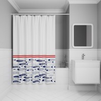 Штора для ванной IDDIS Base BO04P18i11 180х200, белая