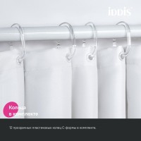 Штора для ванной IDDIS Base BO04P18i11 180х200, белая