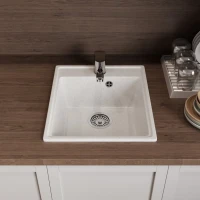 Мойка кухонная Domaci Палермо PR-425-001 белая Мойка кухонная Domaci Палермо PR-425-001 белая