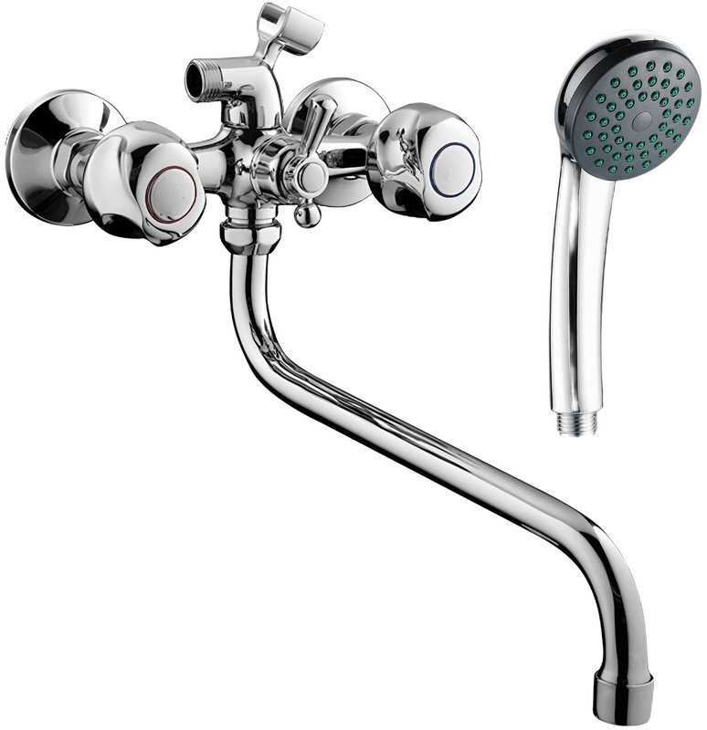 Смеситель с длинным изливом для ванны Fashun A2226 хром