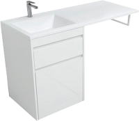 Тумба с раковиной Aquanet Токио 68 1 ящик, с бельевой корзиной L