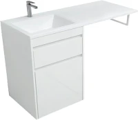 Тумба с раковиной Aquanet Токио 68 1 ящик, с бельевой корзиной L
