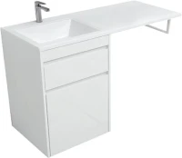 Тумба с раковиной Aquanet Токио 68 1 ящик, с бельевой корзиной L