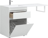 Тумба с раковиной Aquanet Токио 68 1 ящик, с бельевой корзиной L