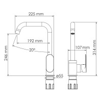 Смеситель для кухни Wasserkraft Mindel 8507