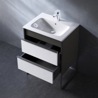 Мебель для ванной комнаты STWORKI Гриндстед 60 белый матовый, антрацит матовый