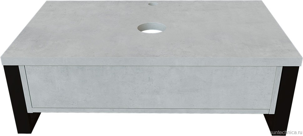 Тумба с раковиной 1MarKa Grunge Loft 80 бетон светлый