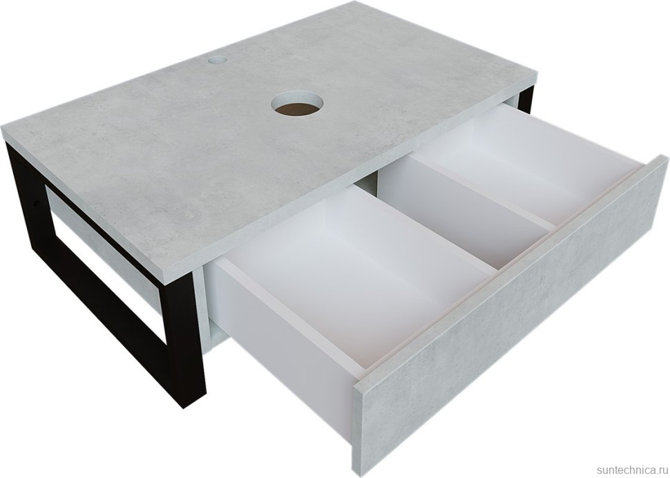 Тумба с раковиной 1MarKa Grunge Loft 80 бетон светлый