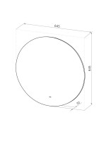 Зеркало круглое CONTINENT Ledh Ajour 65 см, сенсорное, с холодной подсветкой