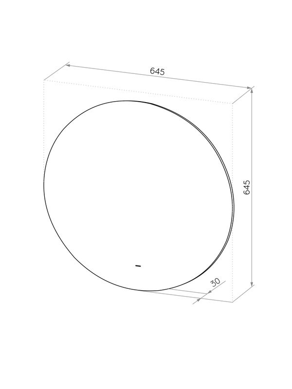 Зеркало круглое CONTINENT Ledh Ajour 65 см, сенсорное, с холодной подсветкой