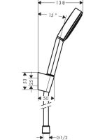 Душевой гарнитур Hansgrohe Pulsify 105 1jet 24301700 1,25 м, матовый белый