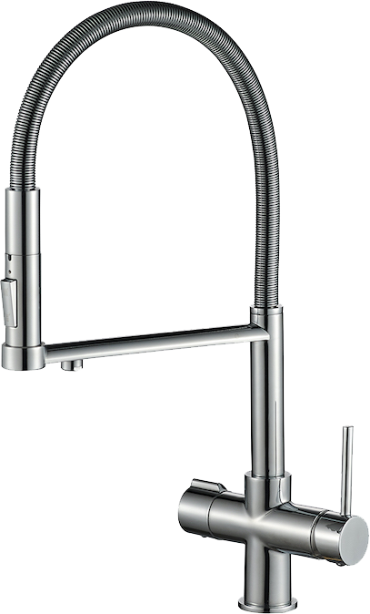 Смеситель для кухни Steel Hammer SH 2002 CR глянцевый с гибким изливом