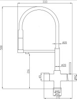 Смеситель для кухни Steel Hammer SH 2002 CR глянцевый с гибким изливом