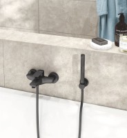 Смеситель для ванны с душем Kludi Pure&Style 406813975 черный матовый
