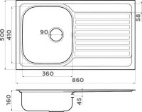 Комплект Мойка Omoikiri Kashiogawa 86 + Измельчитель Nagare 750