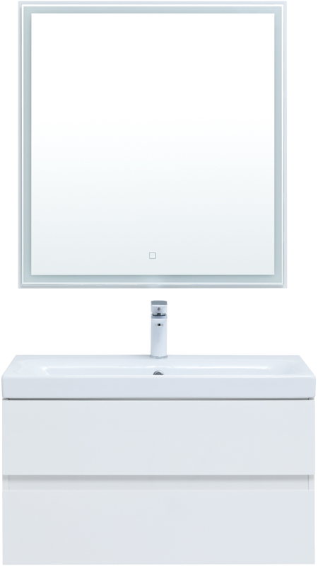 Мебель для ванной комнаты Aquanet Беркли 80 белая глянцевая