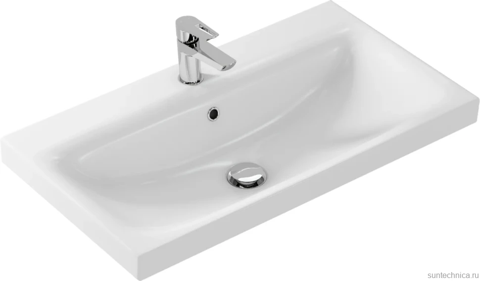 Мебель для ванной комнаты Aquanet Беркли 80 белая глянцевая