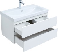 Мебель для ванной комнаты Aquanet Беркли 80 белая глянцевая