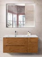 Тумба с раковиной BelBagno Etna L, 100 2 ящика, дверца, rovere nature