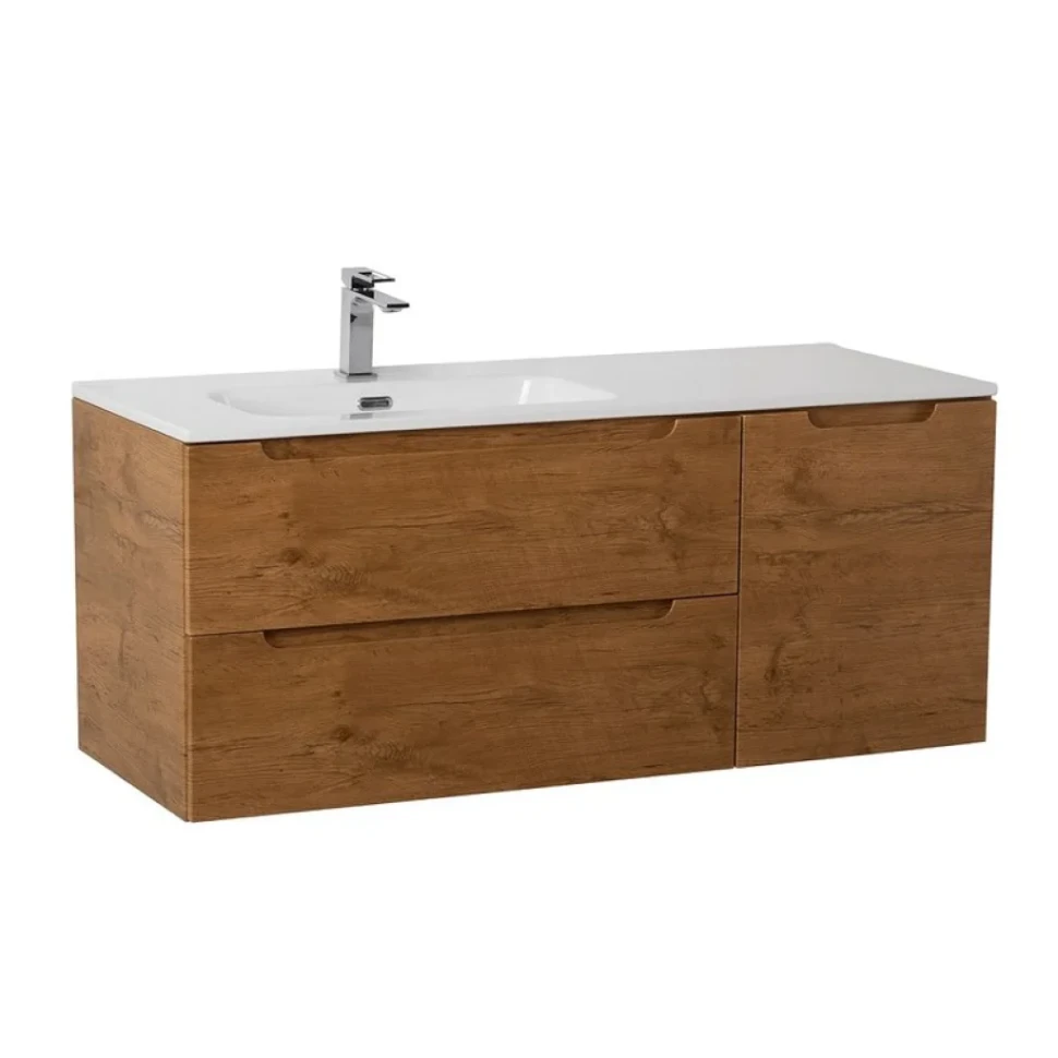 Тумба с раковиной BelBagno Etna L, 100 2 ящика, дверца, rovere nature
