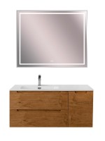 Тумба с раковиной BelBagno Etna L, 100 2 ящика, дверца, rovere nature