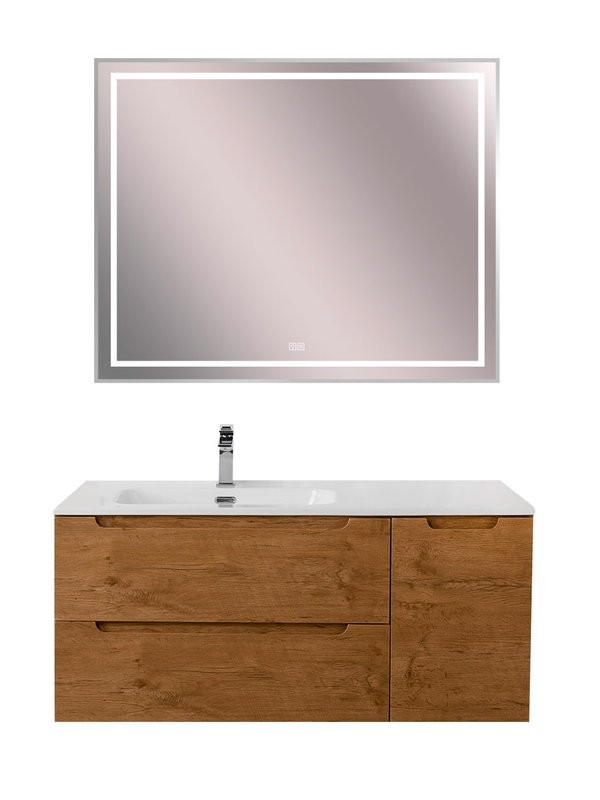 Тумба с раковиной BelBagno Etna L, 100 2 ящика, дверца, rovere nature