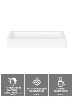 Поддон для душа Abber AD3C128 120х80 см, белый