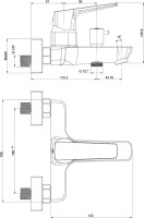 Смеситель для ванны с душем Paini Bari RTYO111 черный матовый