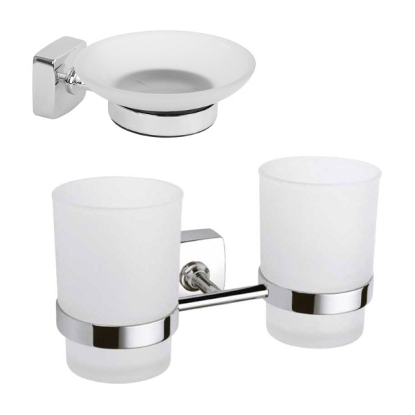 Набор Стакан Fixsen Kvadro 61307 + Мыльница 61308