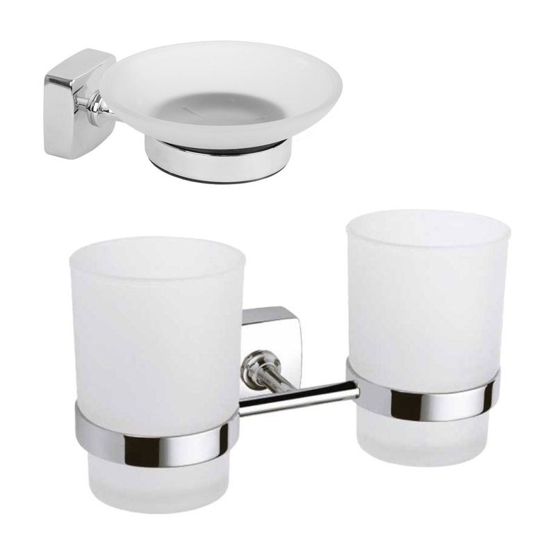 Набор Стакан Fixsen Kvadro 61307 + Мыльница 61308