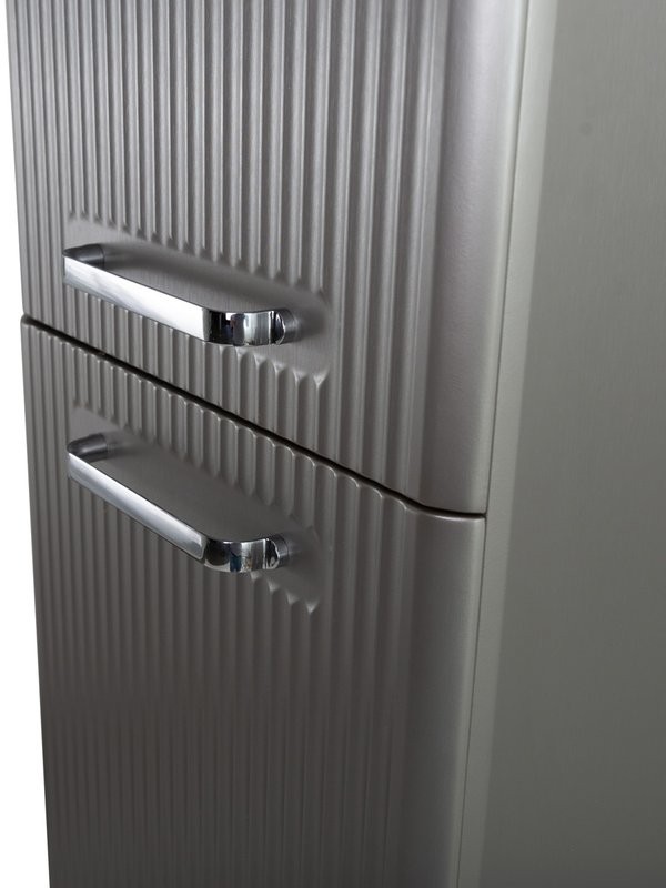 Шкаф-пенал для ванной BelBagno Due 40 подвесной, ручки хром полированный, сатин