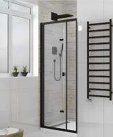 Душевая дверь в нишу Ceruttispa Bella D81B 80 см, профиль черный