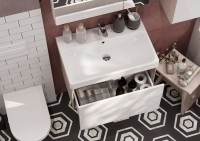 Мебель для ванной комнаты AQUATON Асти 70 белая глянцевая, ясень шимо