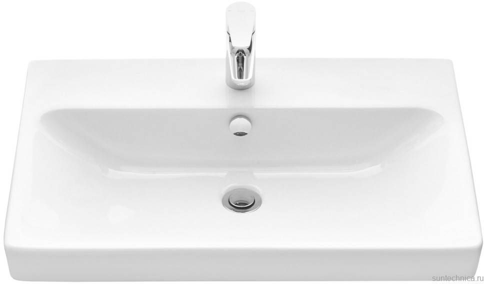 Мебель для ванной комнаты AQUATON Асти 70 белая глянцевая, ясень шимо