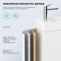 Тумба под раковину Wellsee WC Area 221801000: подвесная тумба шириной 40 см, цвет матовый белый