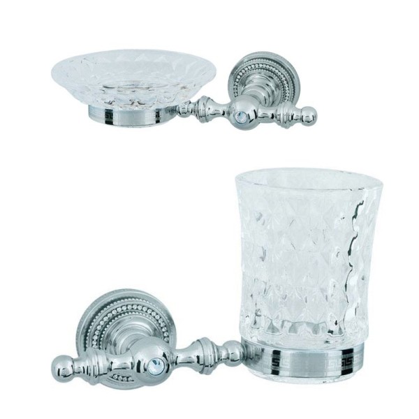 Набор Стакан Boheme Brillante 10433 + Мыльница 10432