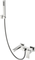 Смеситель для ванны с душем Boheme Qubic 473-NB brushed nickel
