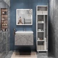 Мебель для ванной комнаты Vigo Geometry 60 подвесная, бетон, раковина Como 60