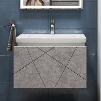 Мебель для ванной комнаты Vigo Geometry 60 подвесная, бетон, раковина Como 60