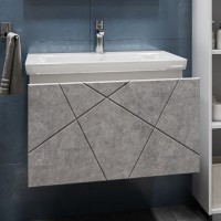 Мебель для ванной комнаты Vigo Geometry 60 подвесная, бетон, раковина Como 60