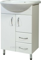 Мебель для ванной комнаты СаНта Уют 55 2 двери, 2 ящика