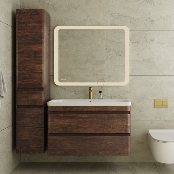 Мебель для ванной комнаты Style Line Атлантика 100 Люкс Plus, подвесная, старое дерево