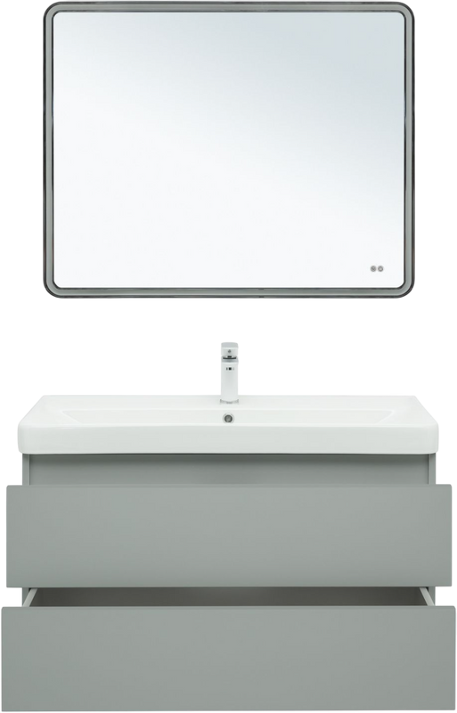 Мебель для ванной комнаты Aquanet Вега 2.0 100 подвесная, мисти грин